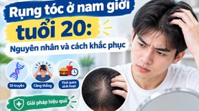 Rụng tóc tuổi 20:Nguyên nhân và giải pháp