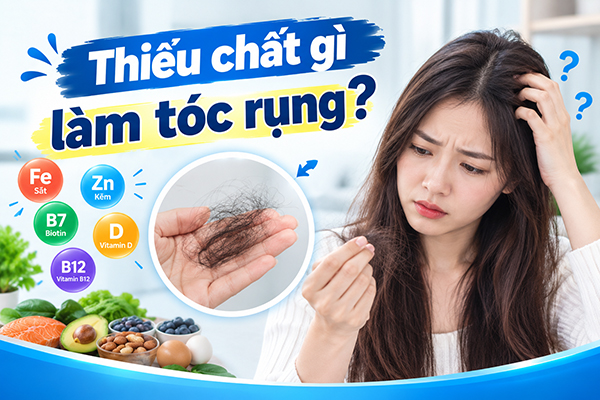 Thiếu chất gì làm tóc rụng
