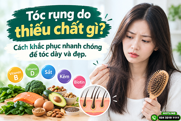 Tóc rụng do thiếu chất gì? Cách khắc phục nhanh chóng để tóc dày và đẹp.